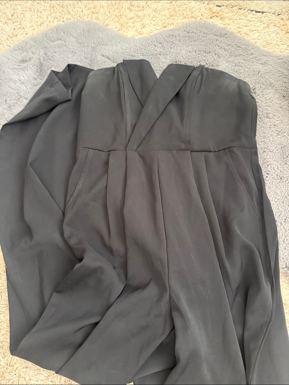 Boohoo Black Strapless Jumpsuit